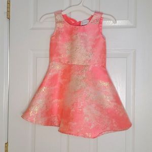 Girl's Pink and gold metallic size 5 Dress